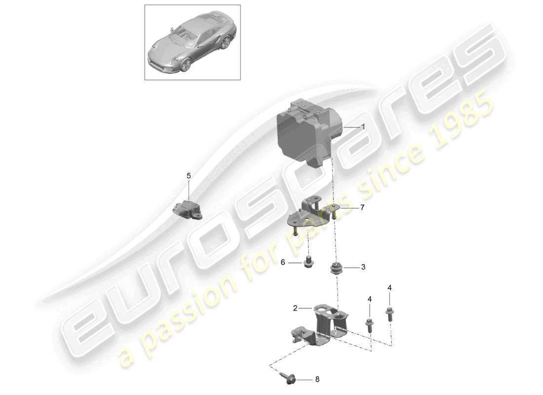 a part diagram from the porsche 991 parts catalogue