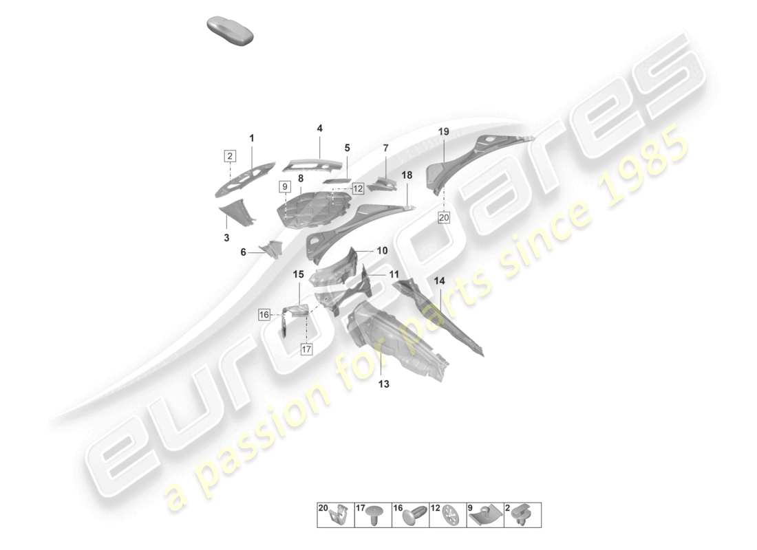 a part diagram from the porsche panamera parts catalogue