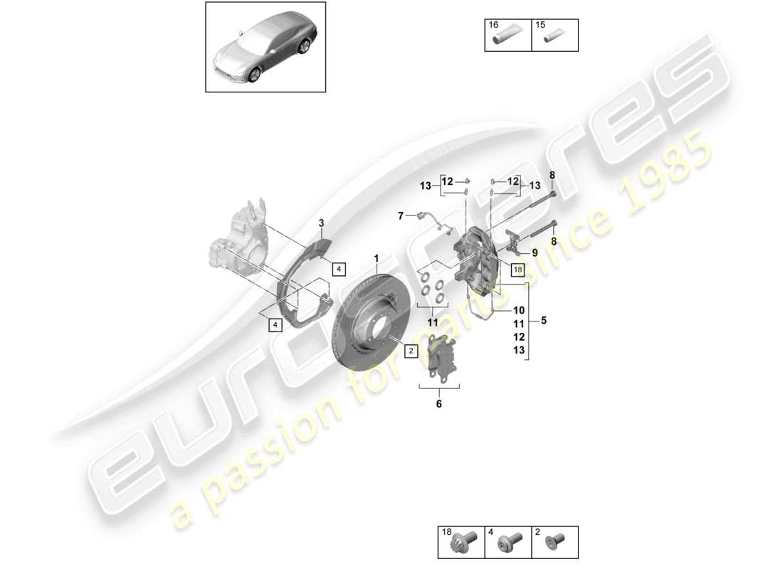 VIEW PARTS DIAGRAMS FROM THE PORSCHE PANAMERA PARTS CATALOGUE a part diagram from the porsche panamera parts catalogue