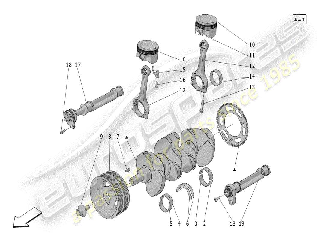 a part diagram from the maserati grecale parts catalogue
