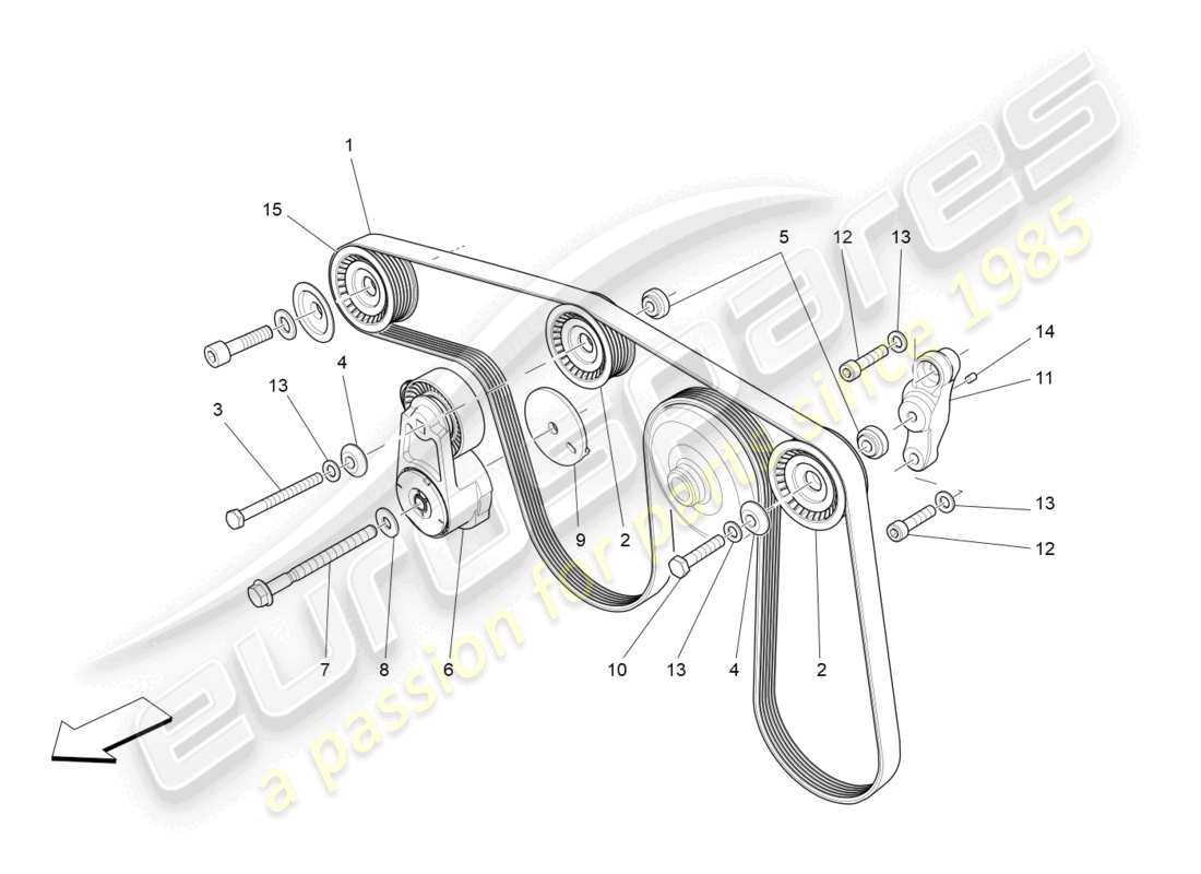 a part diagram from the maserati levante (2020) parts catalogue