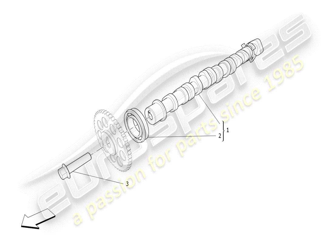 a part diagram from the maserati ghibli (2017 onwards) parts catalogue