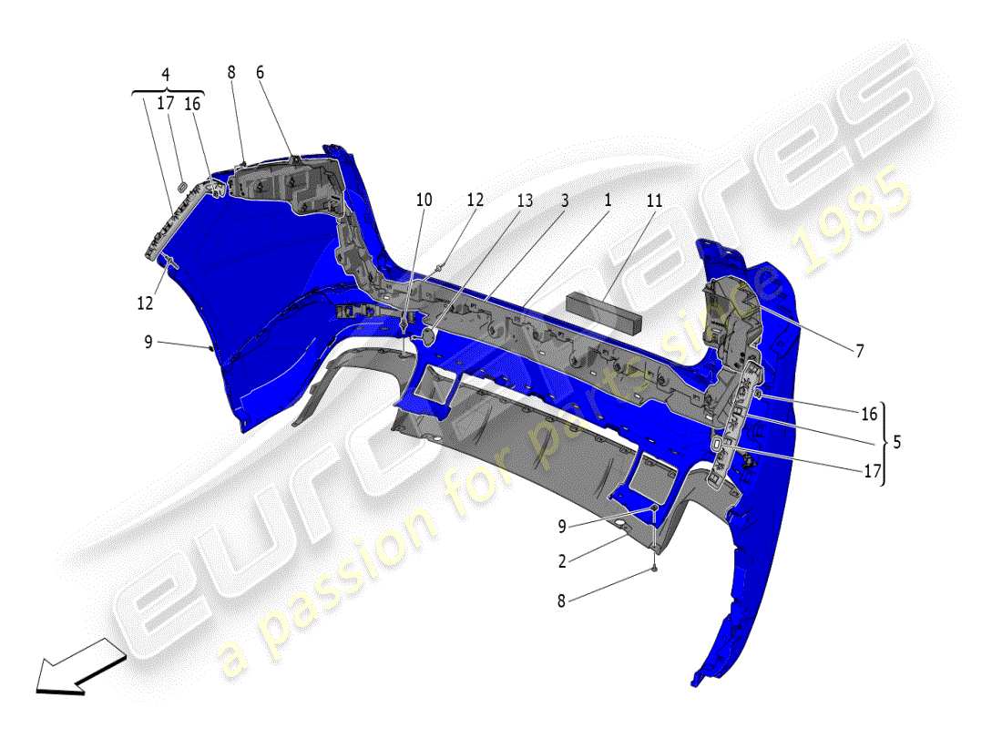 a part diagram from the maserati grecale parts catalogue