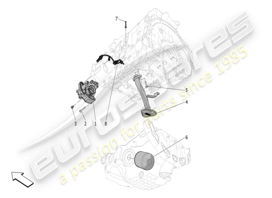 VIEW PARTS DIAGRAMS FROM THE MASERATI GRECALE PARTS CATALOGUE a part diagram from the maserati grecale parts catalogue