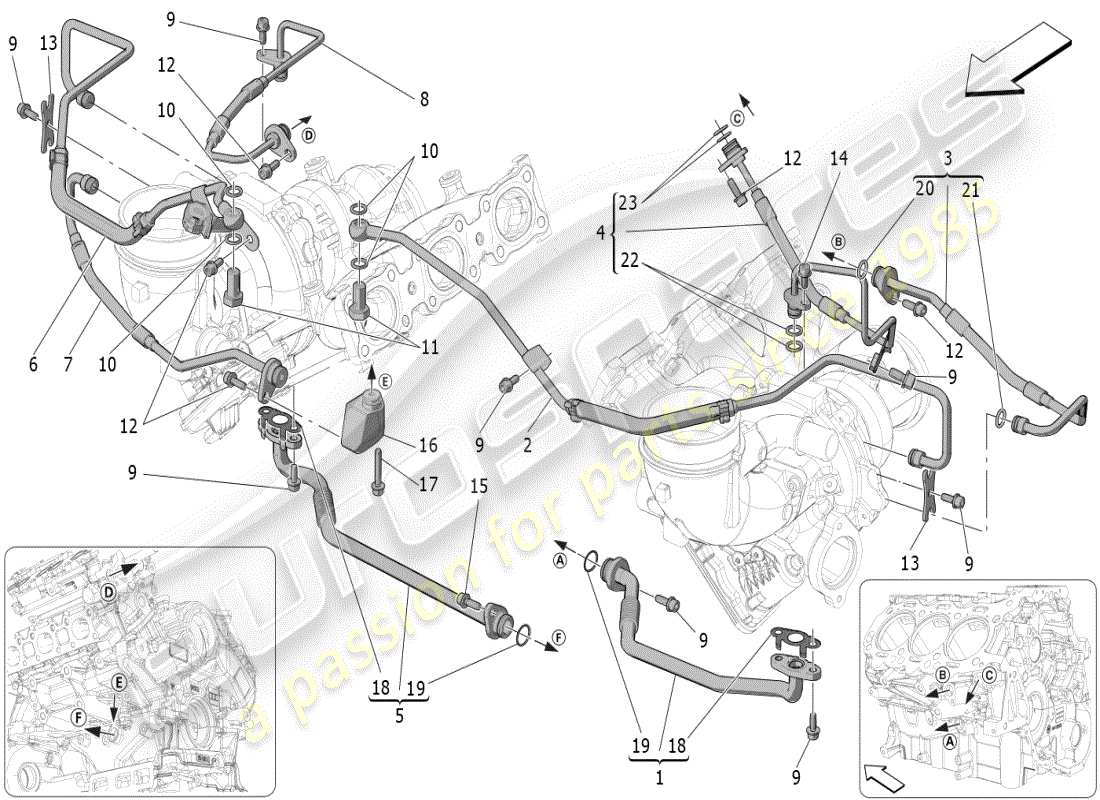 a part diagram from the maserati mc20 parts catalogue