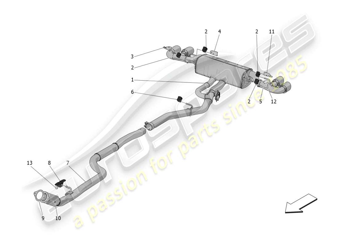 a part diagram from the maserati grecale parts catalogue