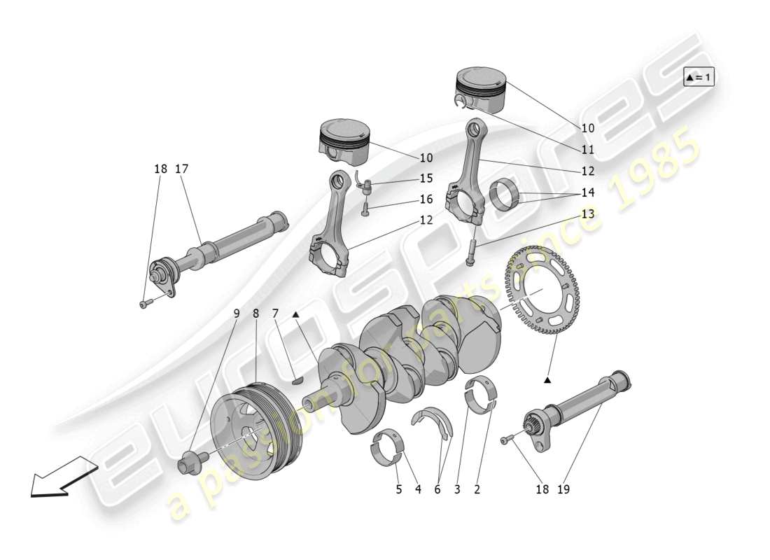 a part diagram from the maserati grecale parts catalogue