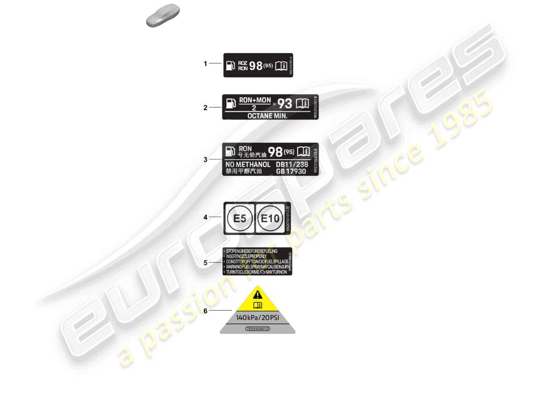 a part diagram from the porsche 2025 (992-2) parts catalogue