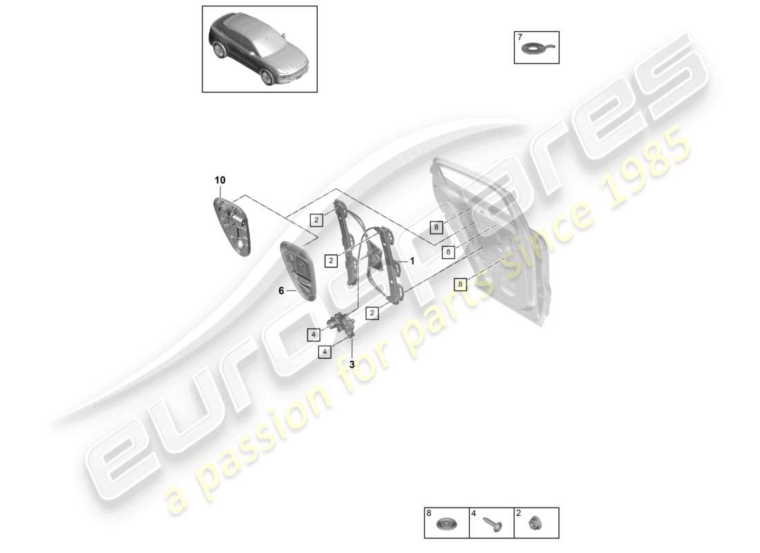 a part diagram from the porsche 2022 (cayenne e3 9ya/9yb) parts catalogue