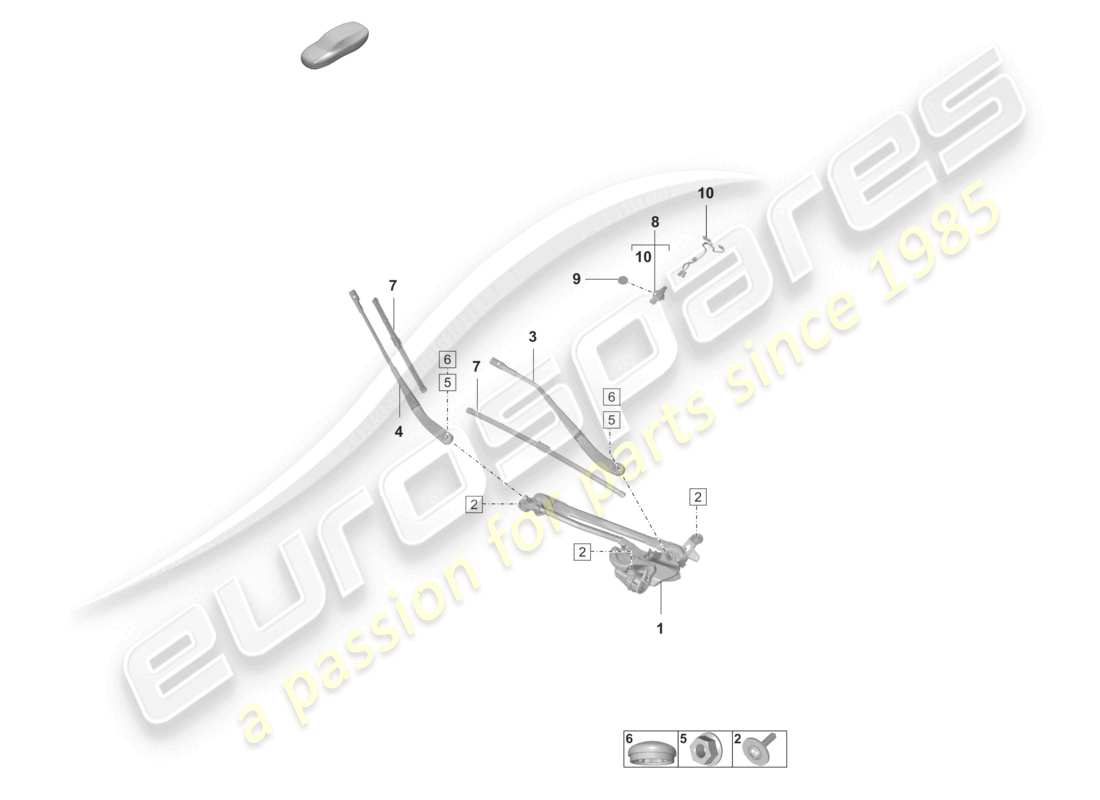 a part diagram from the porsche taycan parts catalogue