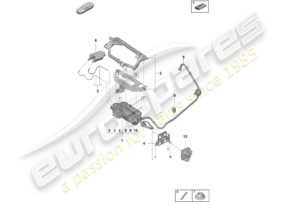 VIEW PARTS DIAGRAMS FROM THE PORSCHE TAYCAN PARTS CATALOGUE a part diagram from the porsche taycan parts catalogue