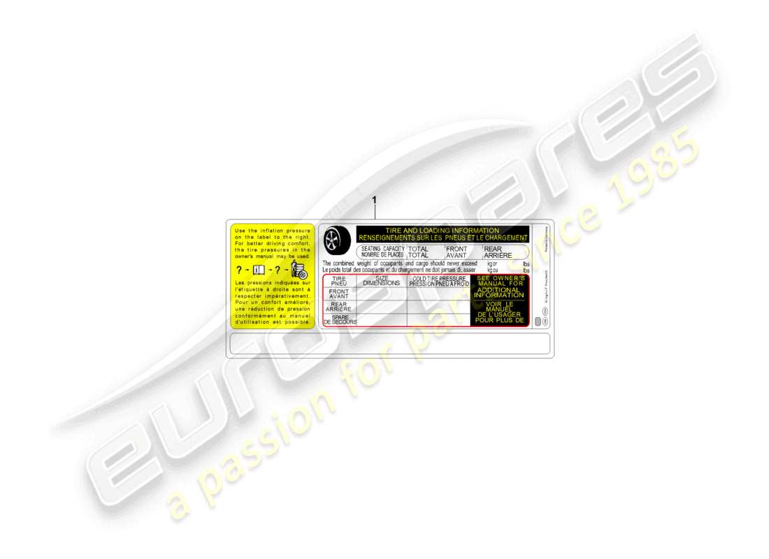 a part diagram from the porsche taycan parts catalogue