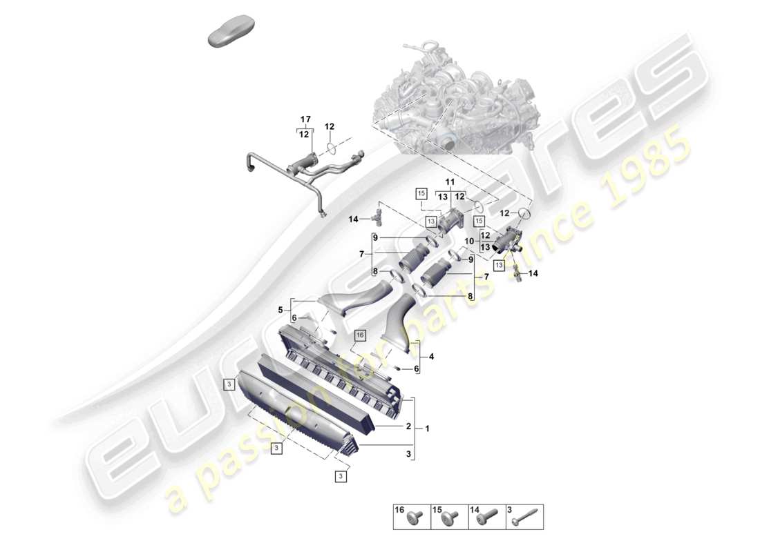 VIEW PARTS DIAGRAMS FROM THE PORSCHE PANAMERA PARTS CATALOGUE a part diagram from the porsche panamera parts catalogue