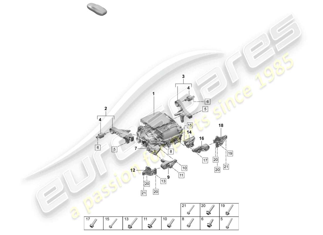 VIEW PARTS DIAGRAMS FROM THE PORSCHE MACAN PARTS CATALOGUE a part diagram from the porsche macan parts catalogue