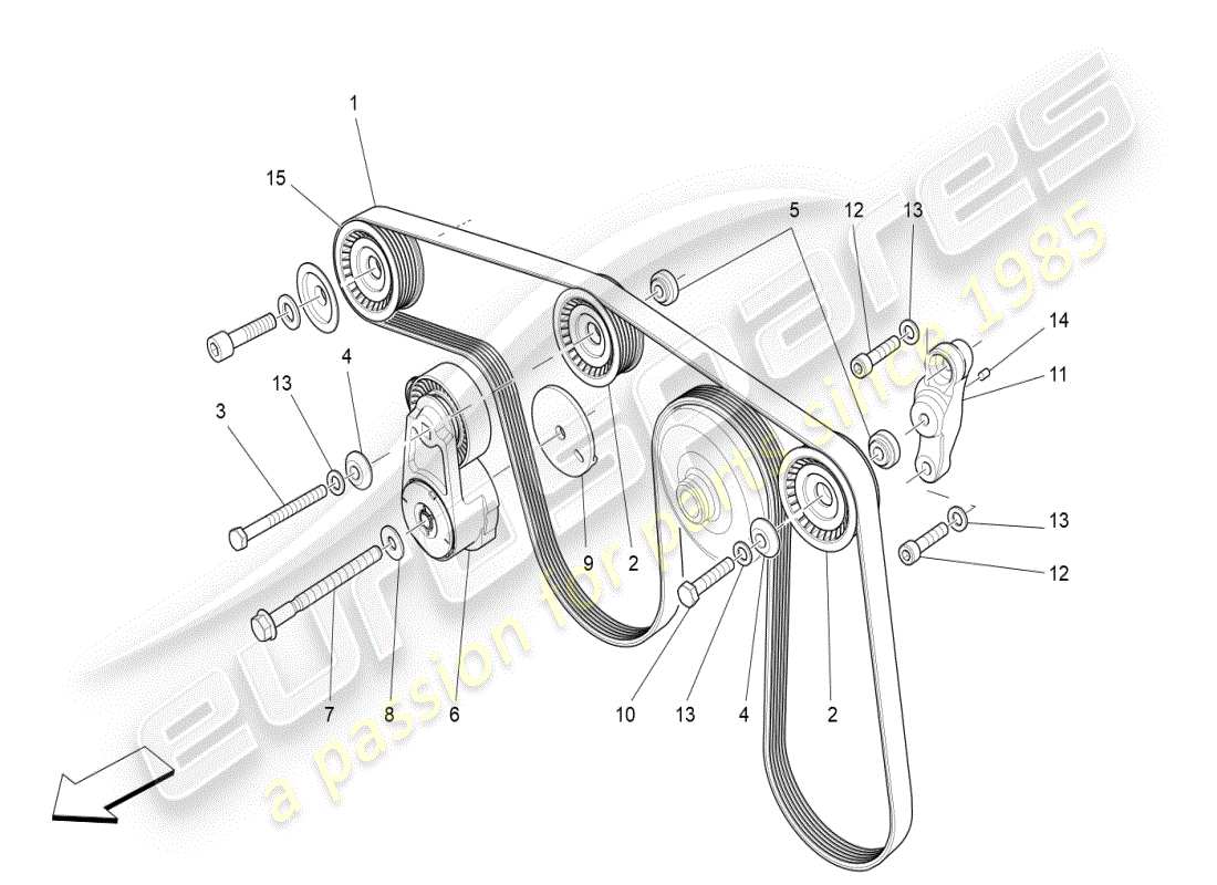 a part diagram from the maserati ghibli (2019) parts catalogue