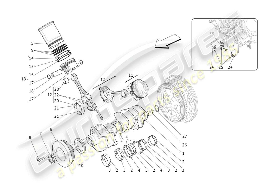 a part diagram from the Maserati Levante GTS (2020) parts catalogue