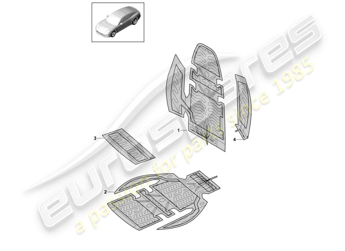 porsche 2021 (panamera 971-2) heater element backrest seat cushion side part part diagram
