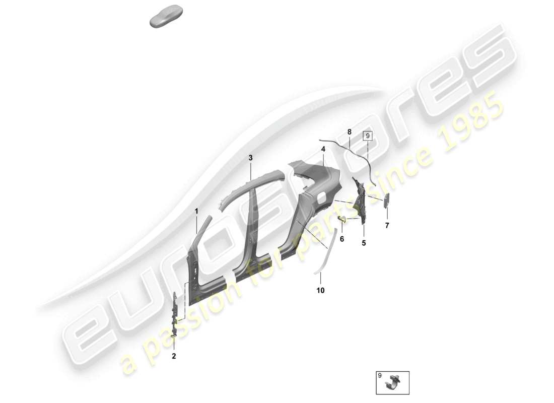 porsche 2024 (macan-e) side part sub-parts part diagram