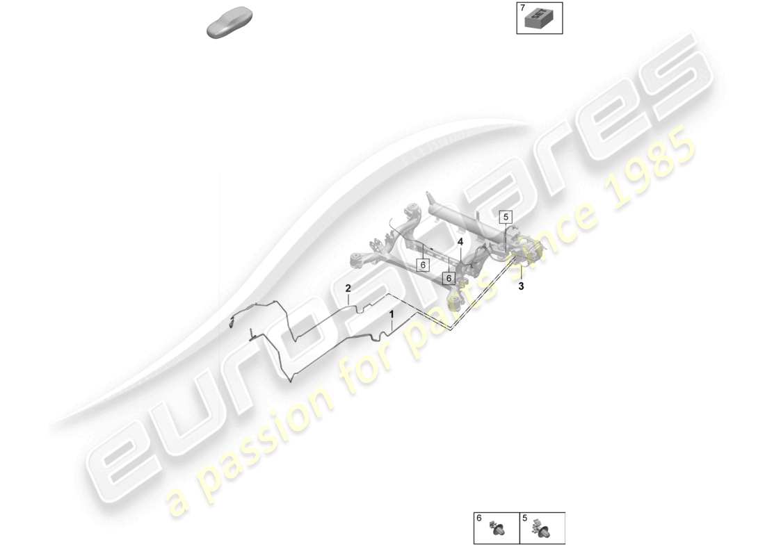 porsche 2024 (macan-e) adaptive suspension air supply part diagram