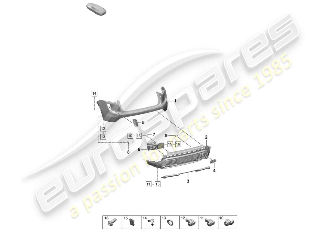 porsche 2026 (macan-e) bumper rear part diagram
