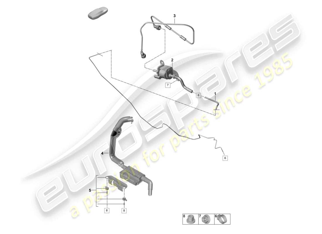 porsche 2021 (panamera 971-2) auxiliary heater fuel supply system and exhaust system part diagram