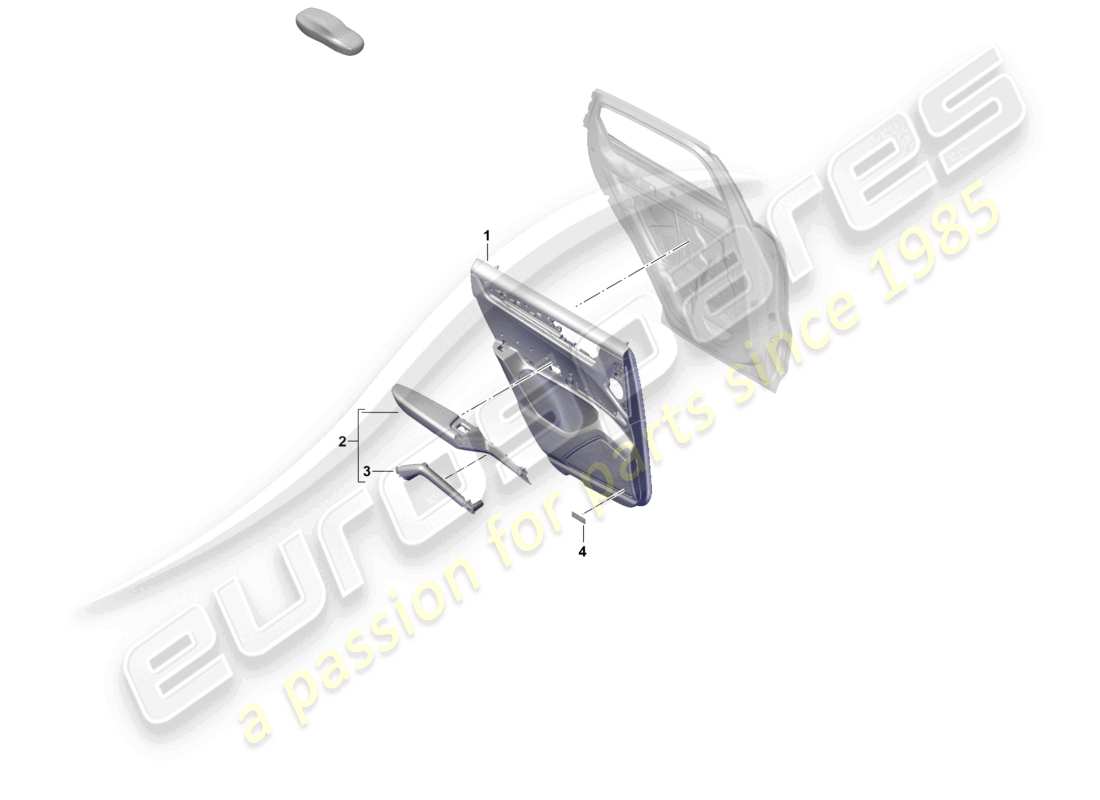 porsche 2024 (cayenne e3 pa) door trim panels rear doors for models with leatherette trim with sun roller blind part diagram