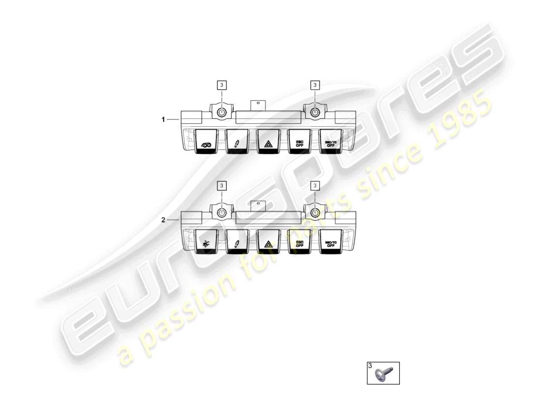 porsche 2026 (992-2 gt3) switch module dashboard parts diagram