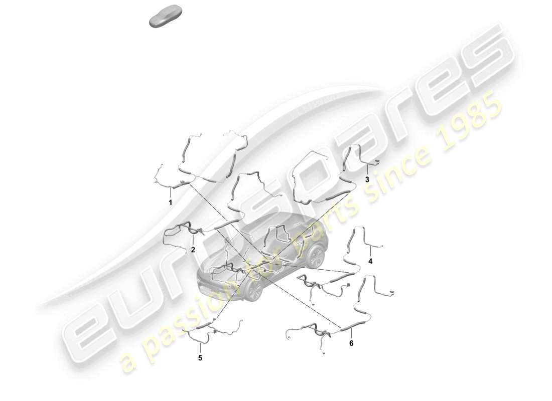 porsche 2024 (macan-e) part section wiring harness center part diagram