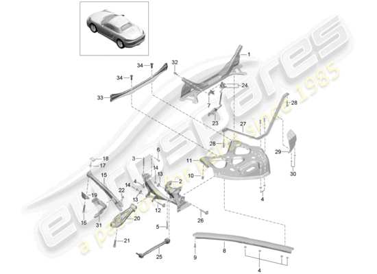 a part diagram from the porsche 718 boxster parts catalogue