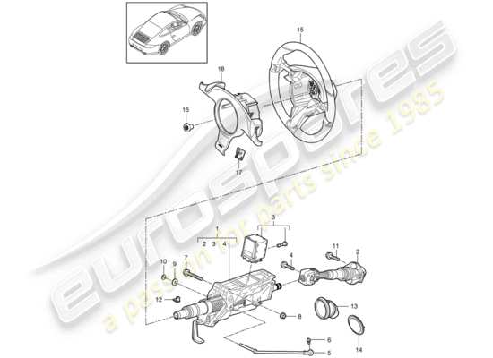 a part diagram from the porsche 997 gen. 2 parts catalogue