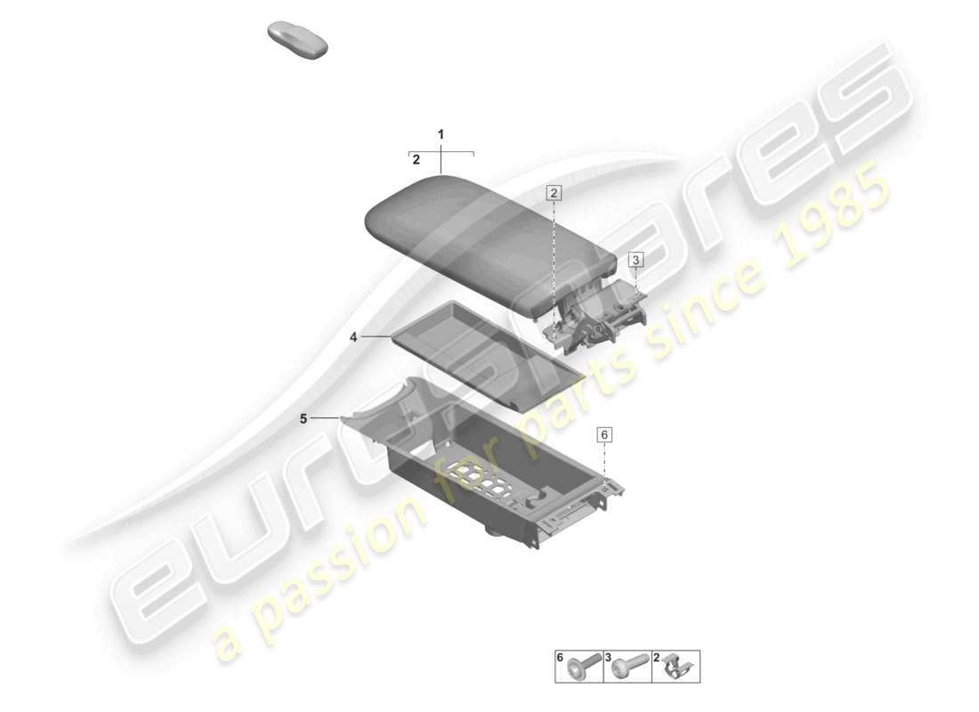 porsche 2025 (992-2 turbo / s) centre console accessories parts diagram