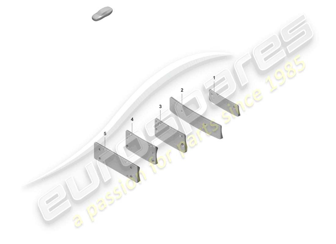 porsche 2024 (992-1) licence plate holder sport design package part diagram