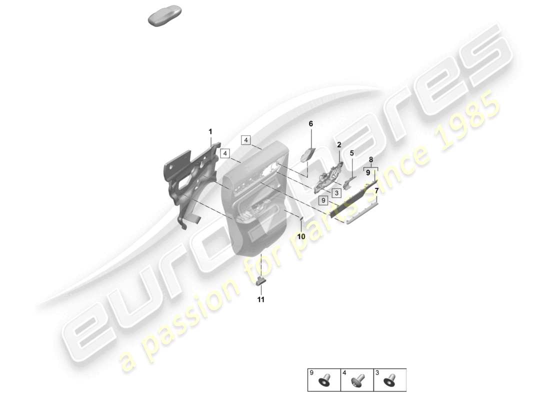porsche 2026 (macan-e) accessories rear doors door panel part diagram