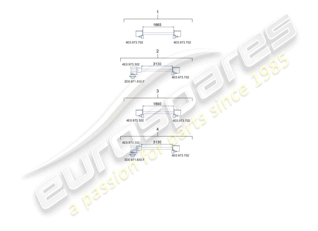 porsche 2026 (macan) single wire connecting line fibre optic wave conductor part diagram