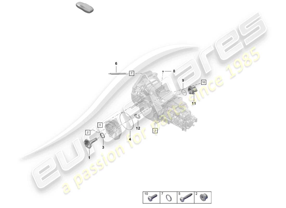 porsche 2026 (718 cayman) manual gearbox individual parts parts diagram