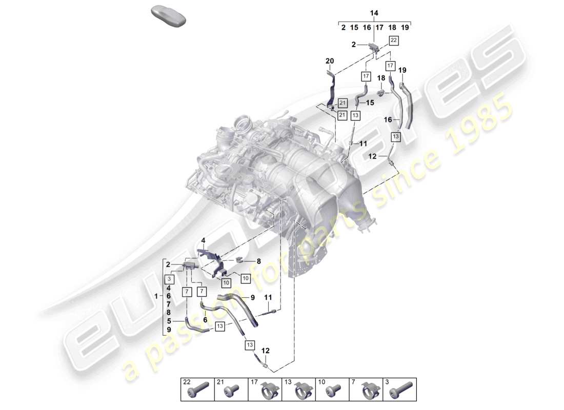 porsche 2025 (cayenne e3 pa) control line for pressure difference sensor part diagram