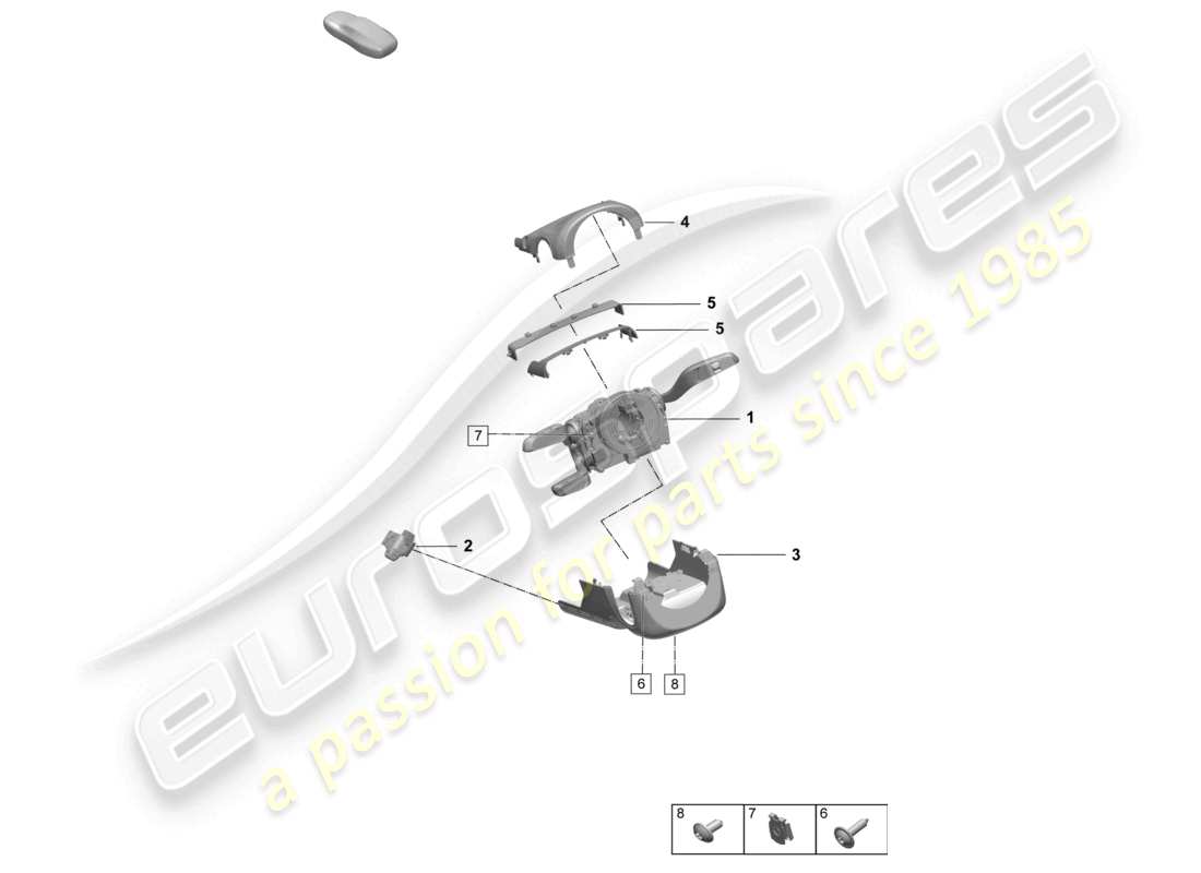 porsche 2024 (macan-e) steering column switch part diagram