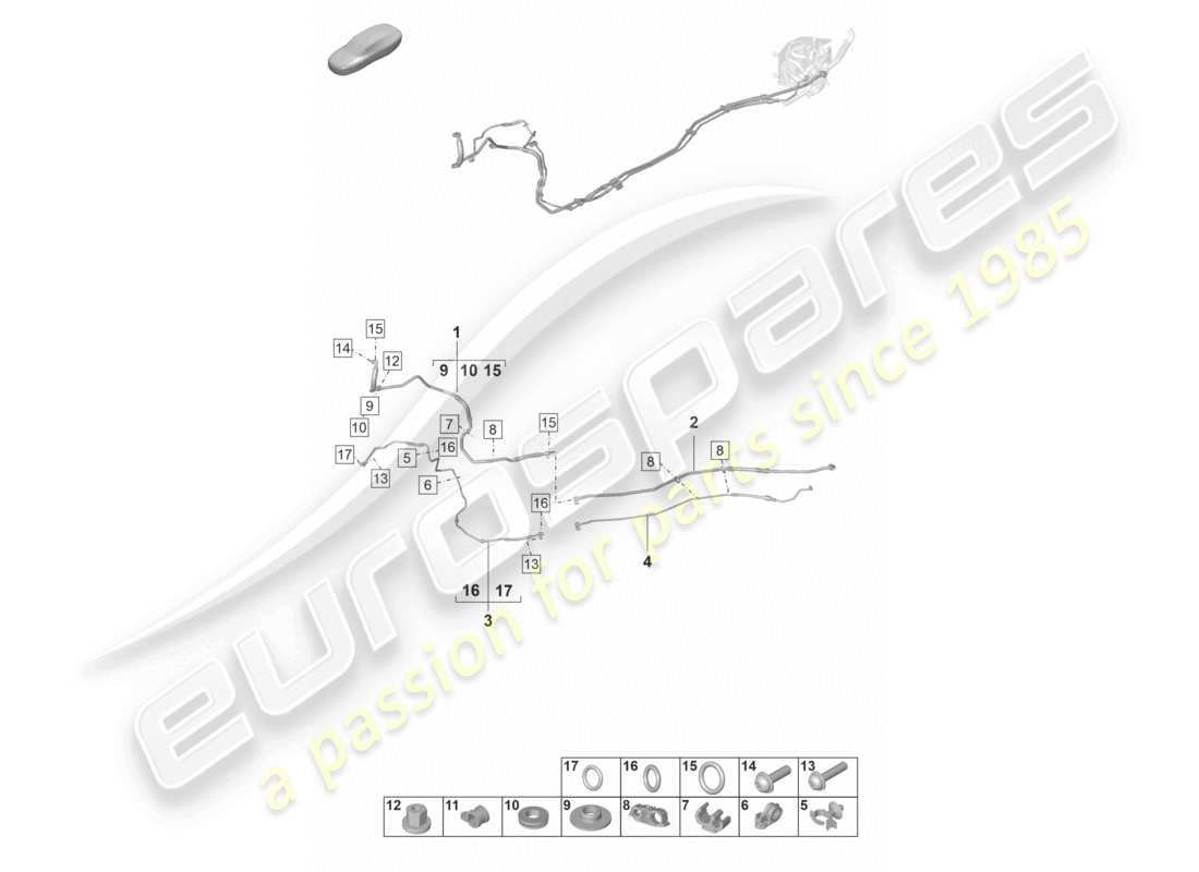 porsche 2021 (panamera 971-2) heating, air cond. system for vehicles with hybrid drive refrigerant circuit underbody part diagram
