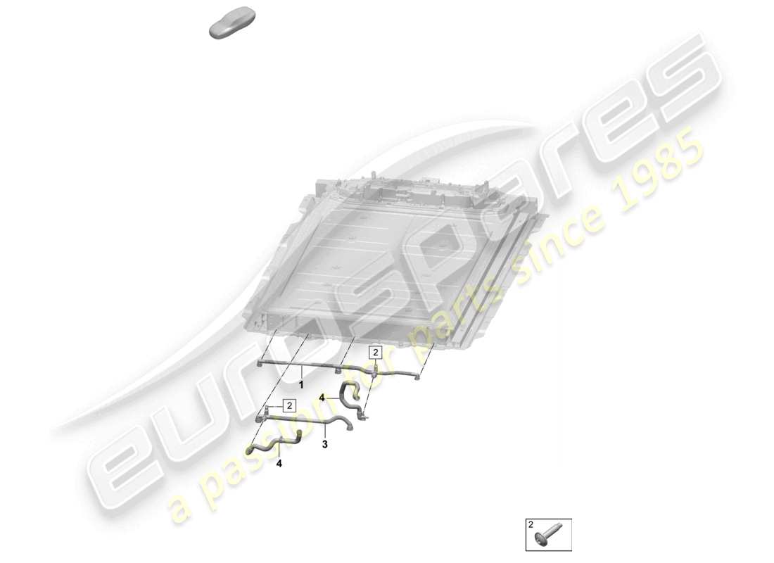 porsche 2024 (macan-e) coolant cooling system high-voltage battery part diagram