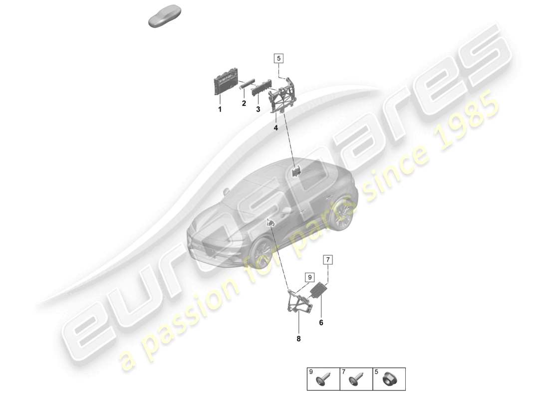 porsche 2024 (macan-e) for models with telephone and emergency call part diagram