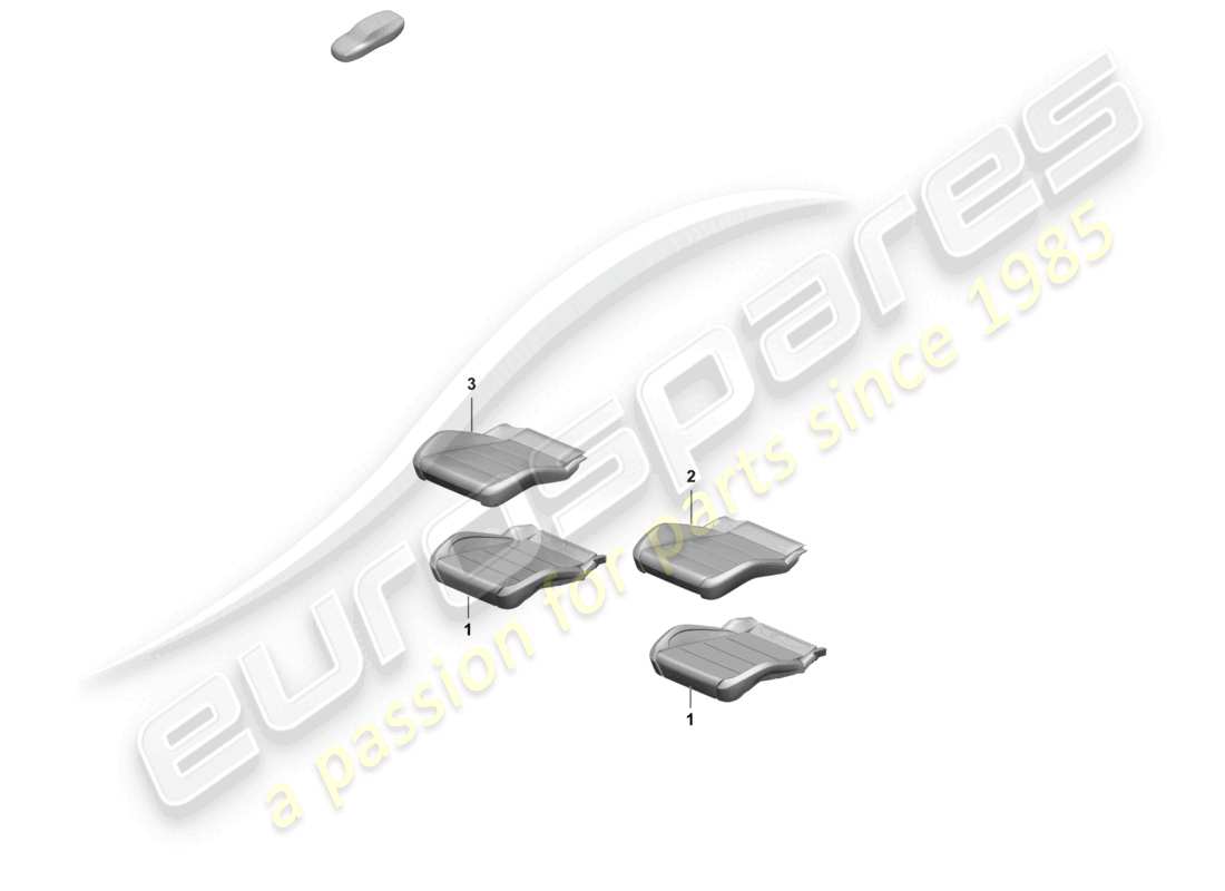 porsche 2026 (macan-e) foam part seat cover standard seat part diagram