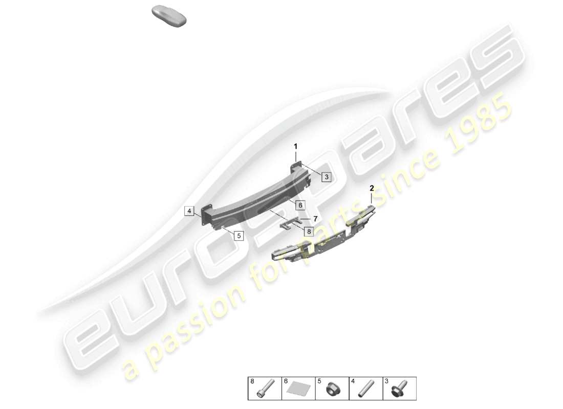 porsche 2025 (taycan 9j1-2) bumper carrier rear parts diagram