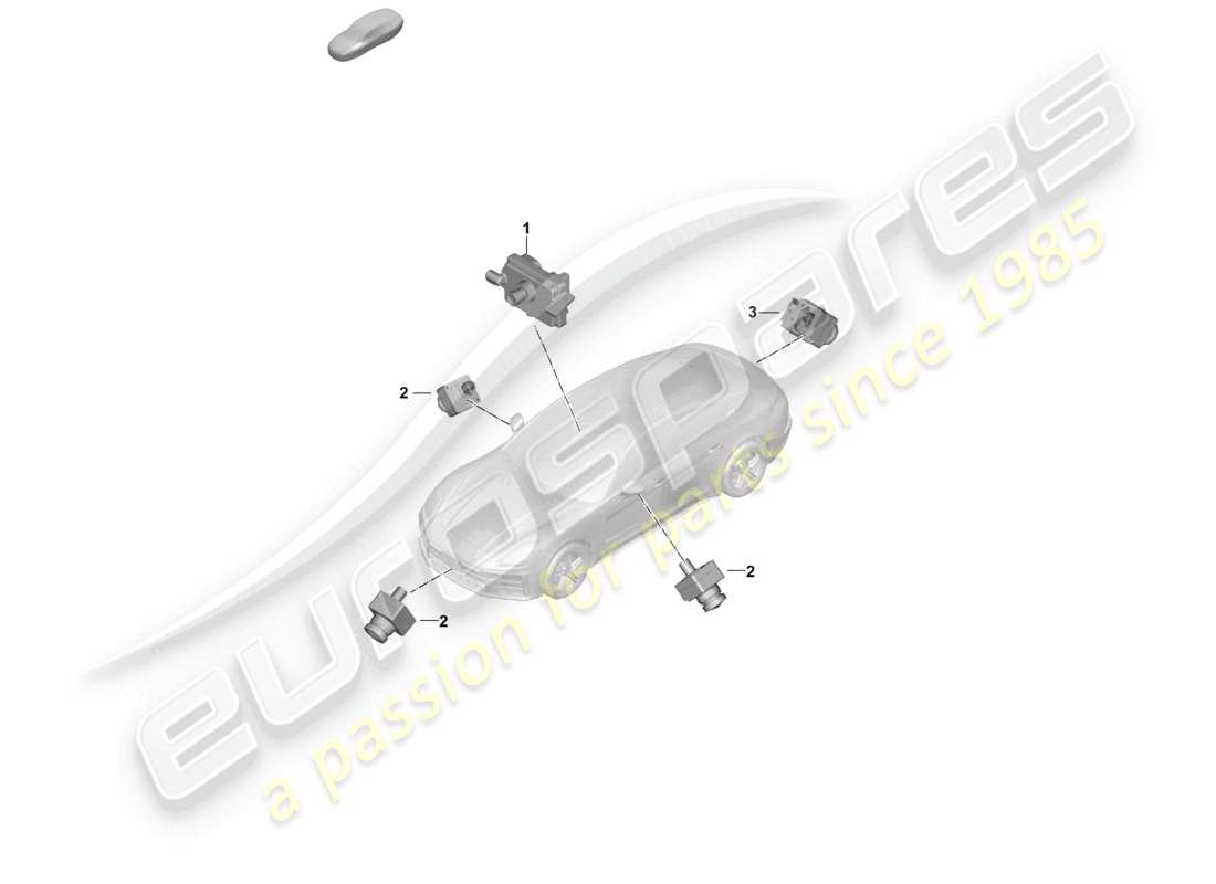porsche 2024 (panamera 976) camera real top view front camera part diagram
