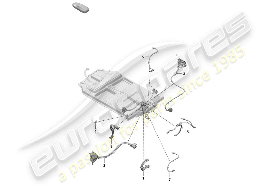 porsche 2026 (taycan 9j1-2) high voltage wiring set for traction motor part diagram
