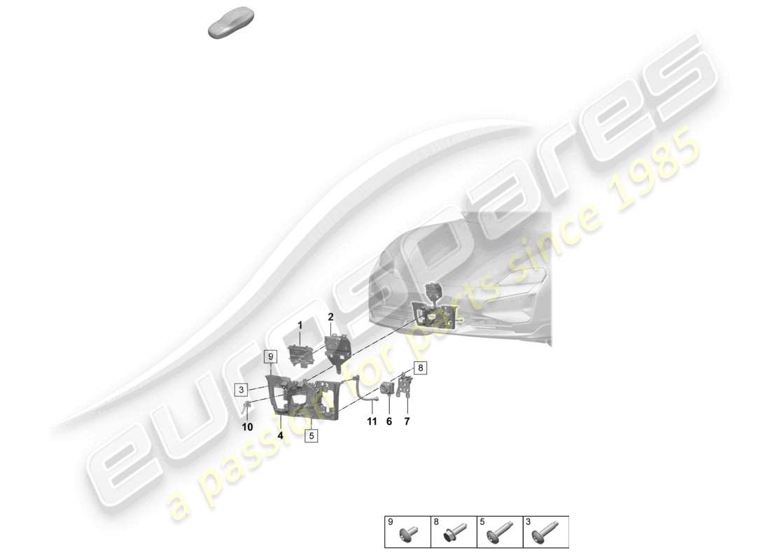 porsche 2025 (taycan 9j1-2) individual parts for vehicles with night vision system parts diagram