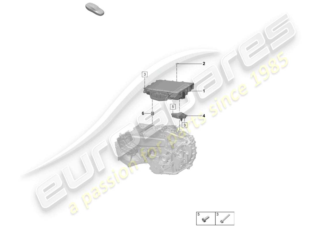 porsche 2024 (macan-e) power and control electronics- macan turbo for electric drive individual parts rear axle part diagram