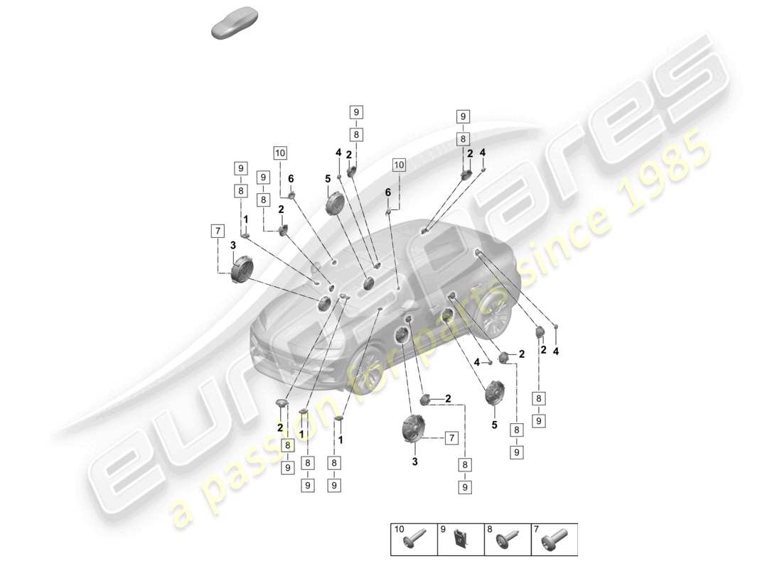 porsche 2026 (macan-e) loudspeaker burmester sound system part diagram
