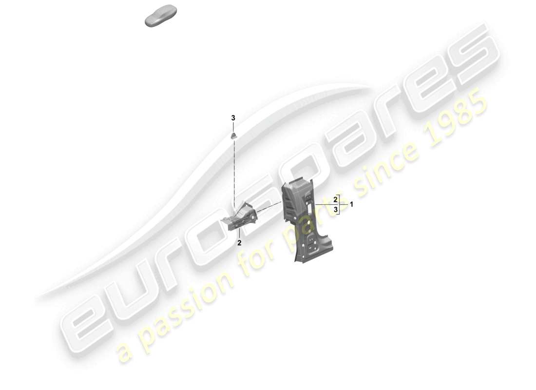 porsche 2024 (macan-e) front end a-pillar part diagram