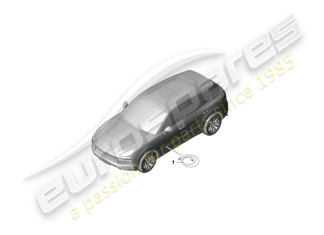 porsche 2024 (cayenne e3 9ya/9yb) fibre optic wave conductor parts diagram