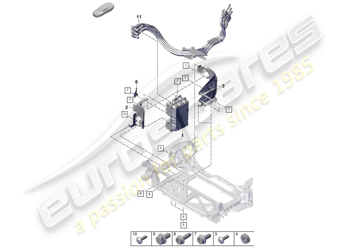 porsche 2024 (panamera 976) power and control electronics- for electric drive part diagram